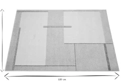 Tapis rectangulaire beige à motifs 150 x 220 cm IRENE