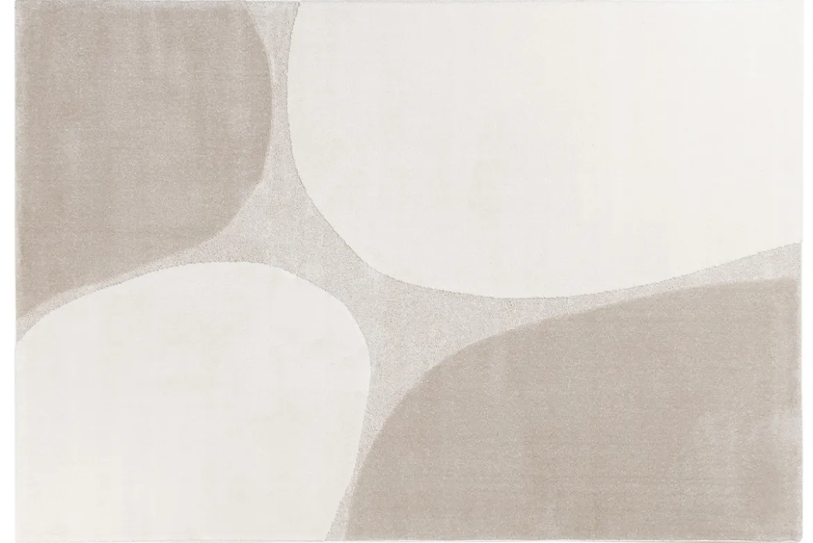 Tapis rectangulaire beige 160 x 230 cm LUMA