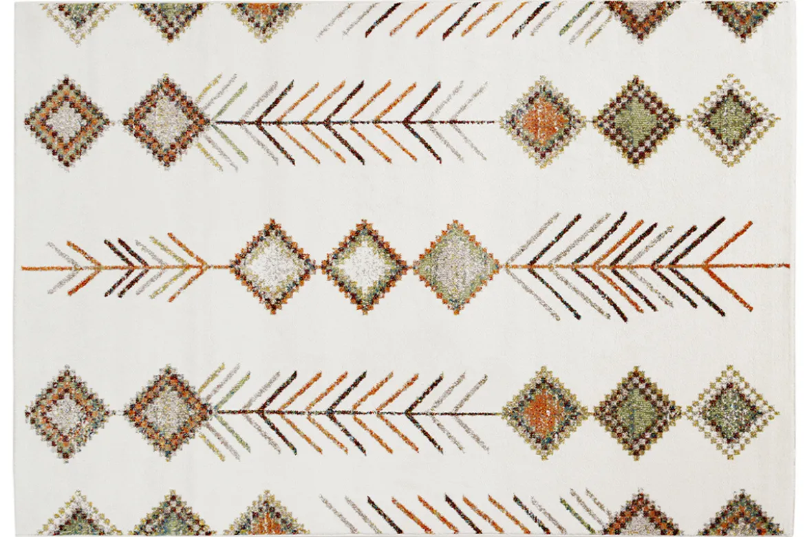 Tapis rectangulaire à motifs berbères multicolores 160 x 230 cm SPELL