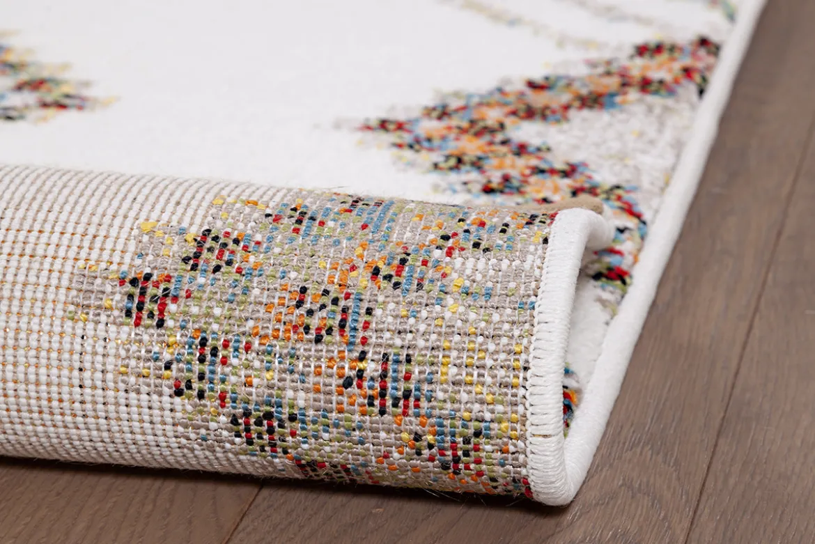 Tapis rectangulaire à motifs berbères multicolores 160 x 230 cm SPELL