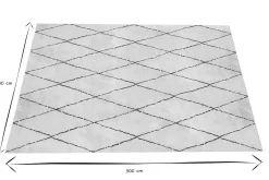 Tapis rectangulaire à motifs losanges noirs 200 x 300 cm SILAN