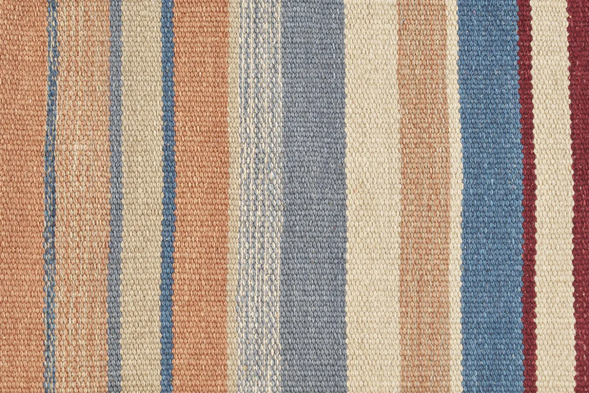 Tapis rectangulaire rayé multicolore en coton 60 x 120 cm SUPLA
