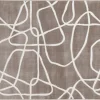 Tapis rectangulaire taupe à motifs line art 160 x 230 cm APOLLINE