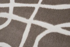 Tapis rectangulaire taupe à motifs line art 160 x 230 cm APOLLINE