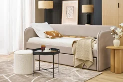 Tapis rectangulaire taupe à motifs line art 160 x 230 cm APOLLINE