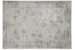 Tapis vintage en viscose avec motifs gris 160 x 230 cm RYAD