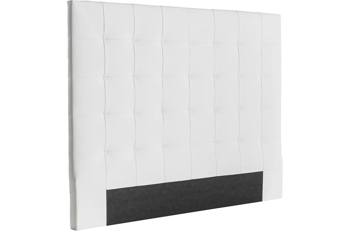 Tête de lit capitonnée blanc cassé 160 cm HALCIONA
