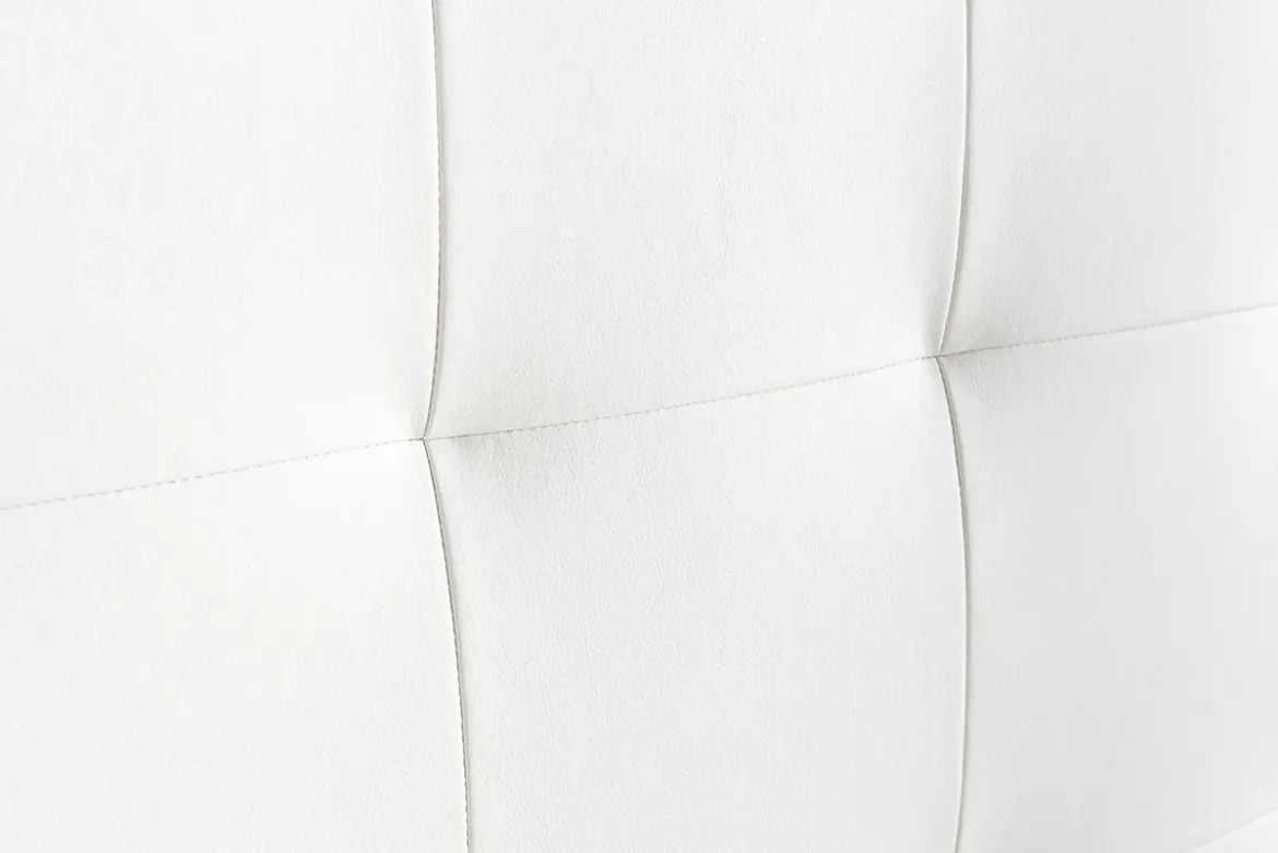 Tête de lit capitonnée blanc cassé 160 cm HALCIONA
