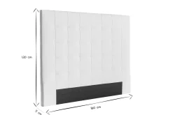 Tête de lit capitonnée blanc cassé 160 cm HALCIONA