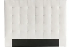 Tête de lit capitonnée en tissu beige clair naturel L140 cm HALCIONA