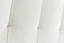 Tête de lit capitonnée en tissu beige clair naturel L140 cm HALCIONA