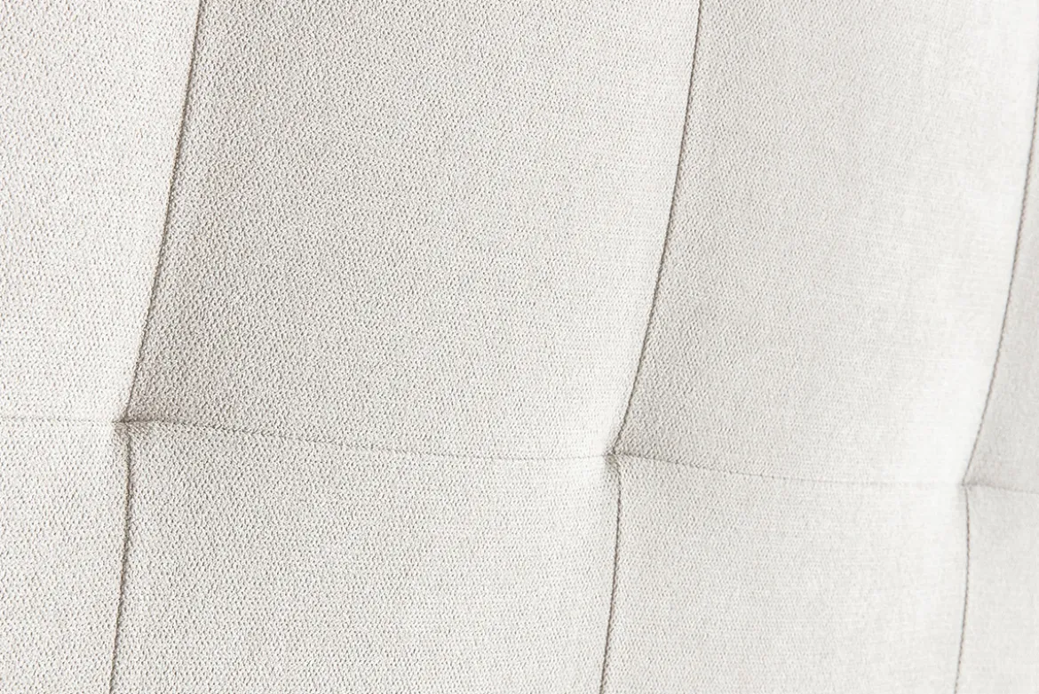 Tête de lit capitonnée en tissu beige clair naturel L140 cm HALCIONA