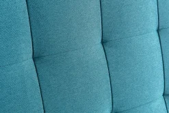 Tête de lit capitonnée en tissu bleu canard L160 cm HALCIONA