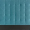 Tête de lit capitonnée en tissu bleu canard L140 cm HALCIONA