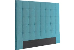 Tête de lit capitonnée en tissu bleu canard L140 cm HALCIONA