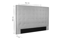 Tête de lit capitonnée en tissu bleu canard L140 cm HALCIONA
