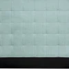 Tête de lit capitonnée en tissu effet velours vert lagon L160 cm HALCIONA