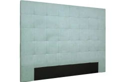 Tête de lit capitonnée en tissu effet velours vert lagon L160 cm HALCIONA