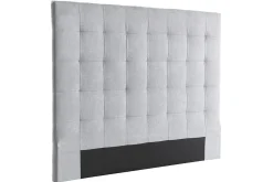 Tête de lit capitonnée en tissu gris L160 cm HALCIONA