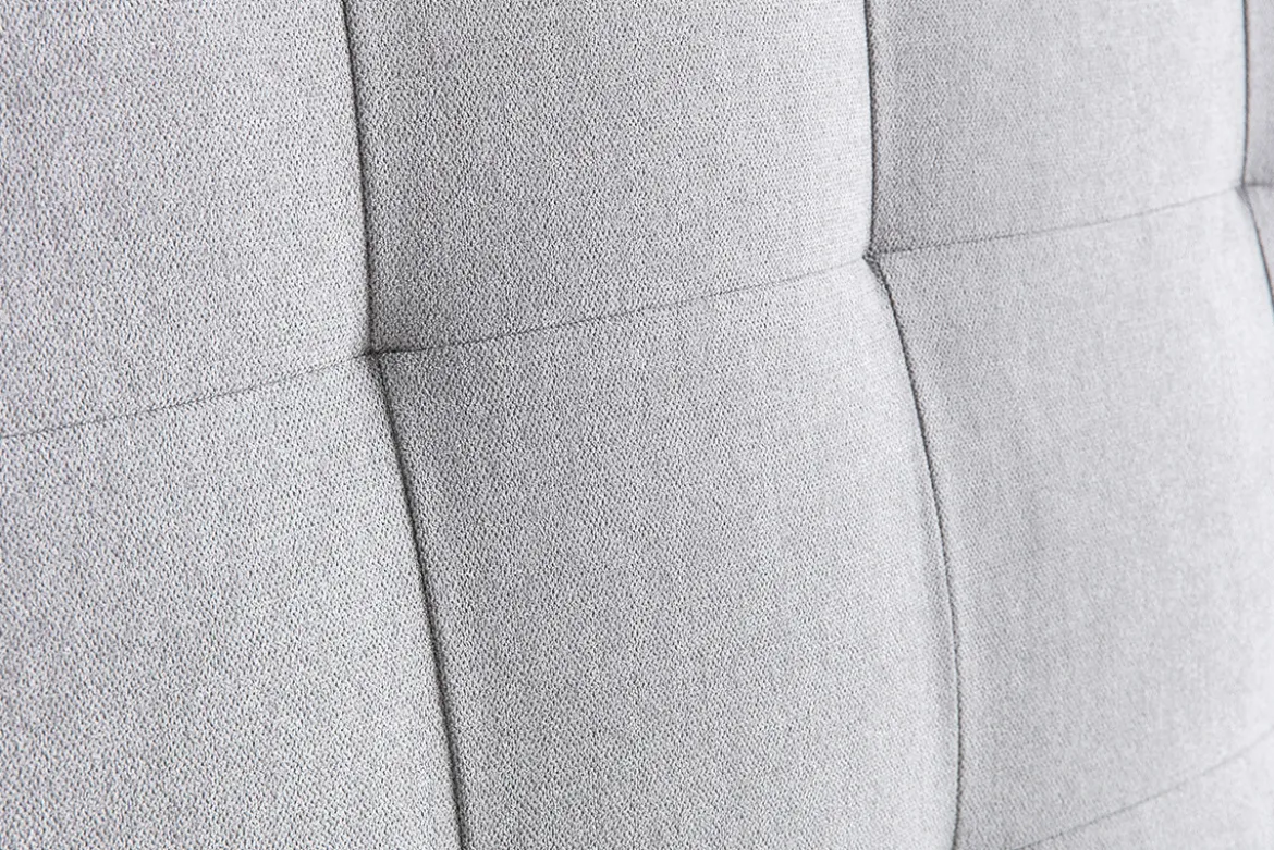Tête de lit capitonnée en tissu gris L160 cm HALCIONA