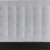 Tête de lit capitonnée en tissu gris L140 cm HALCIONA