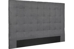 Tête de lit capitonnée en tissu gris anthracite L180 cm HALCIONA