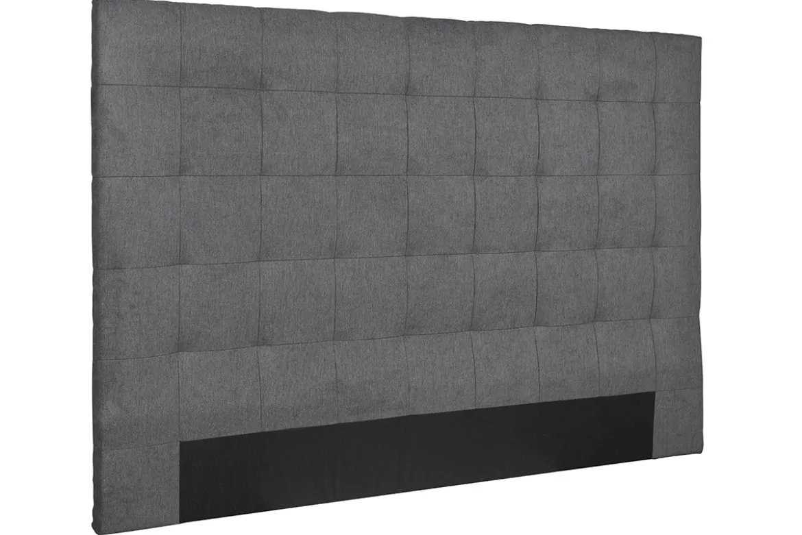 Tête de lit capitonnée en tissu gris anthracite L180 cm HALCIONA