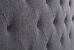 Tête de lit capitonnée en tissu gris foncé L160 cm ENGUERRAND