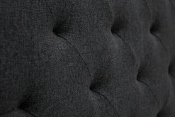 Tête de lit capitonnée en tissu gris foncé L140 cm ENGUERRAND