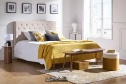 Tête de lit capitonnée en tissu naturel L160 cm ENGUERRAND