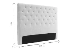 Tête de lit capitonnée en tissu naturel L160 cm ENGUERRAND
