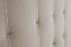Tête de lit capitonnée en tissu velours taupe L160 cm HALCIONA