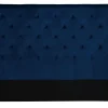 Tête de lit capitonnée en tissu velours bleu nuit L160 cm ENGUERRAND