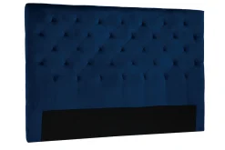 Tête de lit capitonnée en tissu velours bleu nuit L160 cm ENGUERRAND