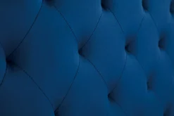 Tête de lit capitonnée en tissu velours bleu nuit L160 cm ENGUERRAND
