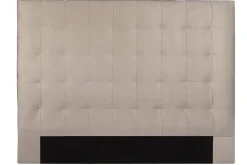 Tête de lit capitonnée en tissu velours taupe L140 cm HALCIONA