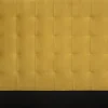 Tête de lit capitonnée en tissu velours jaune moutarde L160 cm HALCIONA