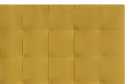 Tête de lit capitonnée en tissu velours jaune moutarde L160 cm HALCIONA