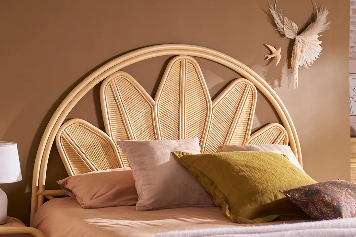 Tête de lit déco en rotin L160 cm NALAH