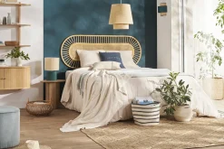 Tête de lit déco en rotin naturel et cannage L165 cm BOW
