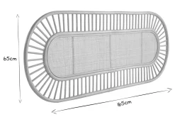 Tête de lit déco en rotin naturel et cannage L165 cm BOW