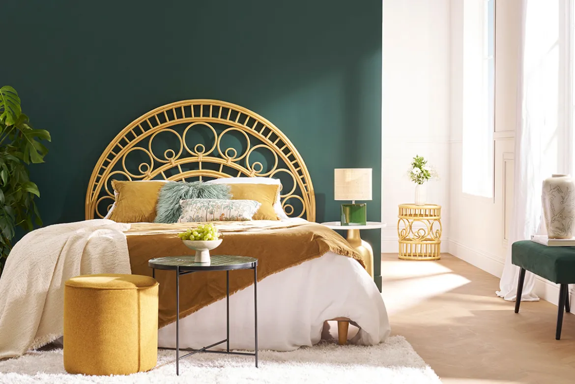 Tête de lit déco en rotin naturel L160 cm SORAYA
