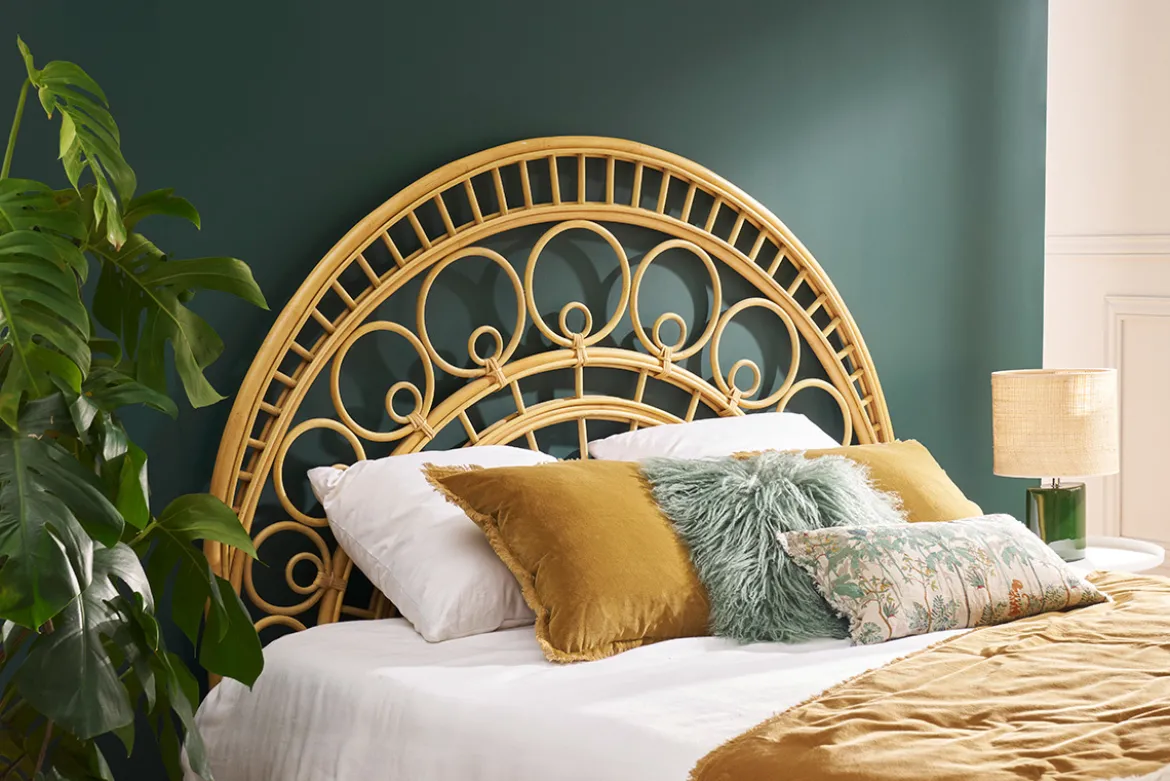 Tête de lit déco en rotin naturel L160 cm SORAYA