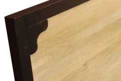 Tête de lit en bois manguier massif et métal noir L165 cm INDUSTRIA