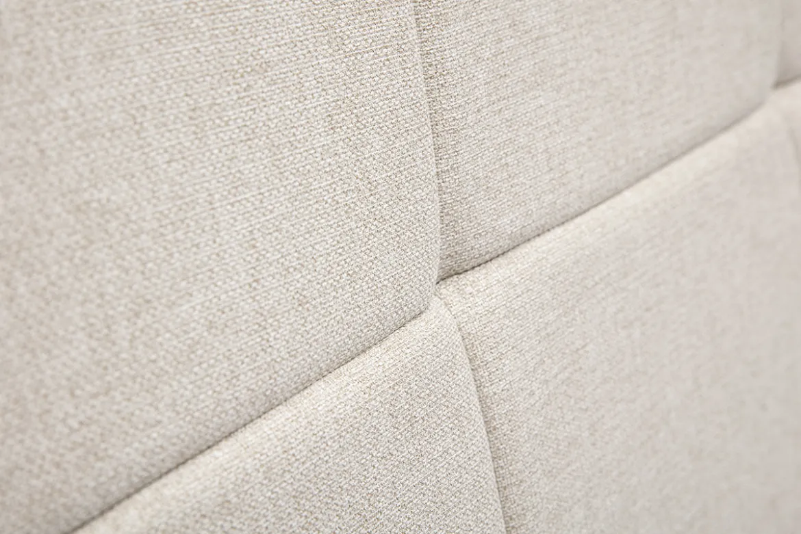 Tête de lit en tissu beige crème L160 cm CLOVIS