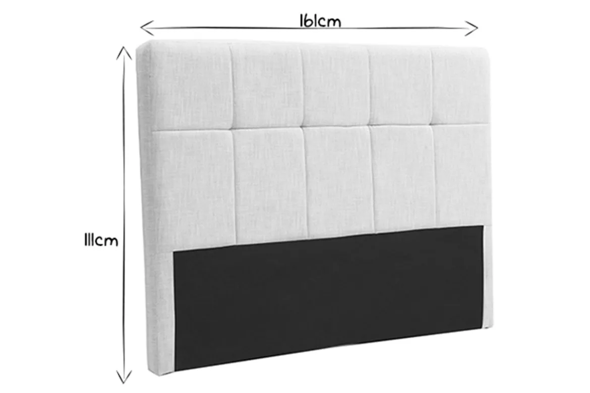 Tête de lit en tissu beige crème L160 cm CLOVIS