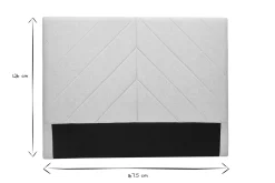 Tête de lit en tissu beige L160 cm AVAH