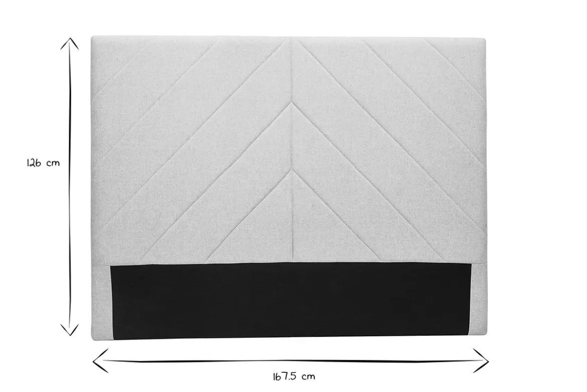Tête de lit en tissu beige L160 cm AVAH
