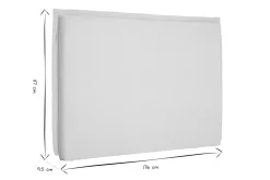 Tête de lit en tissu effet lin beige L160 cm PIA