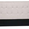 Tête de lit en tissu effet velours texturé beige L170 cm SUKA